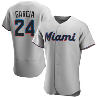 Authentic Avisail Garcia Men's Miami Marlins Road Jersey - Gray