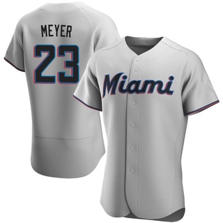 Max Meyer Miami Marlins Alternate Black Baseball Player Jersey — Ecustomily