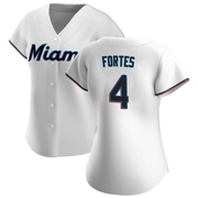 Authentic Nick Fortes Women's Miami Marlins Home Jersey - White