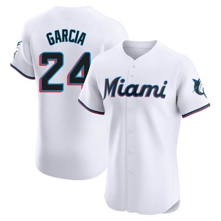 Elite Avisail Garcia Men's Miami Marlins Home Jersey - White