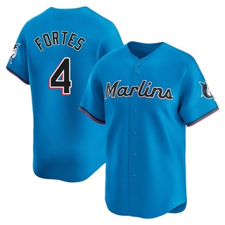 Limited Nick Fortes Men's Miami Marlins Alternate Jersey - Blue