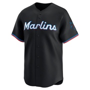 Limited Nick Fortes Youth Miami Marlins Alternate Jersey - Black