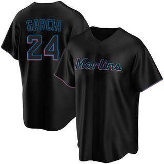 Replica Avisail Garcia Youth Miami Marlins Alternate Jersey - Black