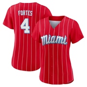 Replica Nick Fortes Women's Miami Marlins 2021 City Connect Jersey - Red